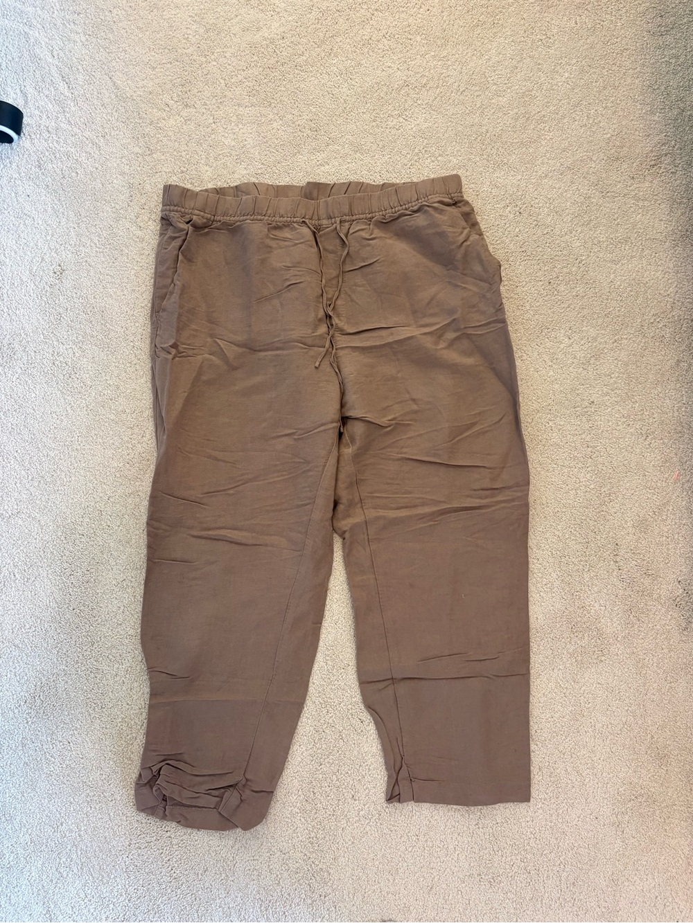 H&M Women's Brown Drawstring Jogger Pants